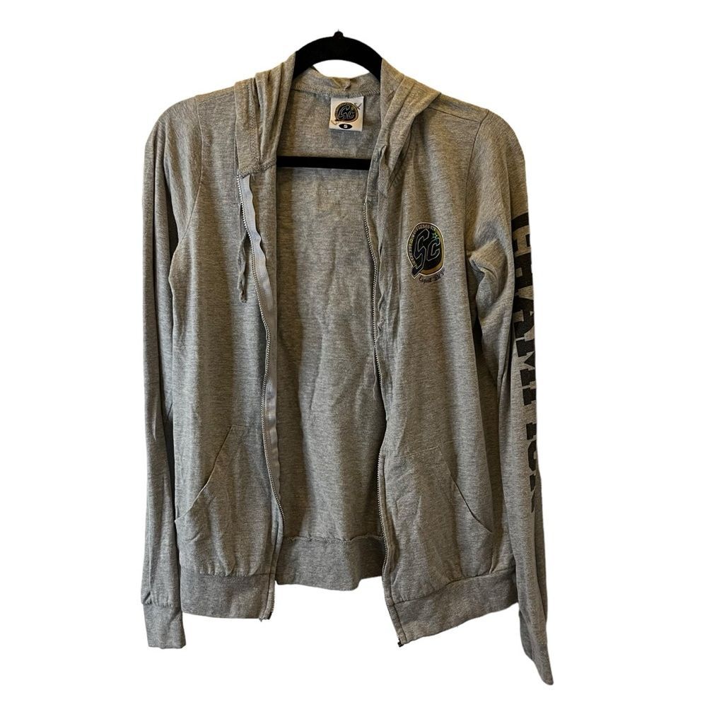 Spirit Celebration National Champion America Cheer Gray Zip Jacket Womens Size S